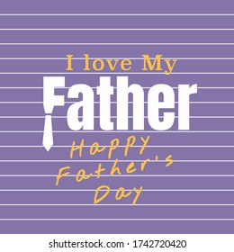 Happy Father’s Day Calligraphy greeting card. Vector illustration.