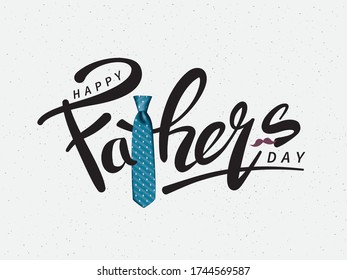 Happy Father’s Day Calligraphy greeting card. Vector illustration.