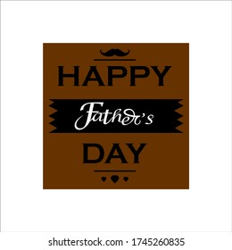Happy Father’s Day Calligraphy greeting card. Vector illustration.
