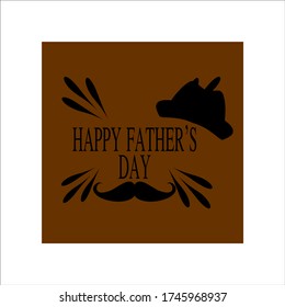 Happy Father’s Day Calligraphy greeting card. Vector illustration.