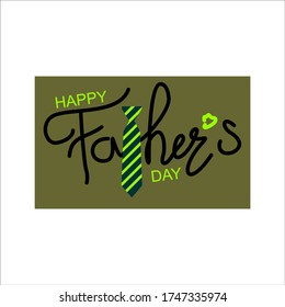 Happy Father’s Day Calligraphy greeting card. Vector illustration.