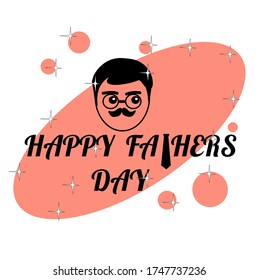 Happy Father’s Day Calligraphy greeting card. Vector illustration.