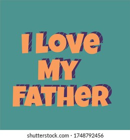 Happy Father’s Day Calligraphy greeting card. Vector illustration.