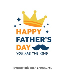 Happy Father’s Day Calligraphy greeting card. Vector illustration.