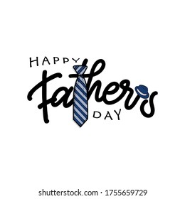 Happy Father’s Day Calligraphy greeting card. Vector illustration