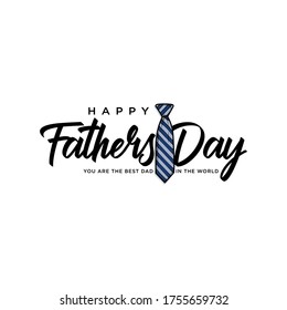 Happy Father’s Day Calligraphy greeting card. Vector illustration