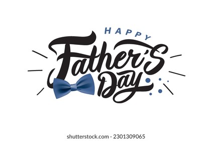 Happy Father’s Day Calligraphy greeting card. Vector illustration.