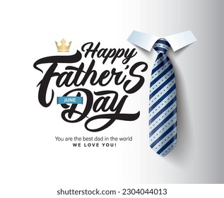 Happy Father’s Day Calligraphy greeting card. Vector illustration.