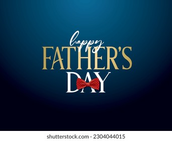 Happy Father’s Day Calligraphy greeting card. Vector illustration.