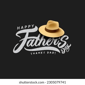 Happy Father’s Day Calligraphy greeting card. Vector illustration.
