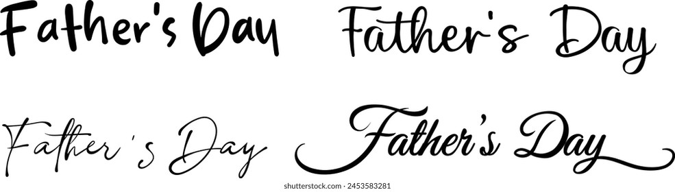 Happy Father’s Day Calligraphy greeting card. Vector illustration.Hand drawn lettering.