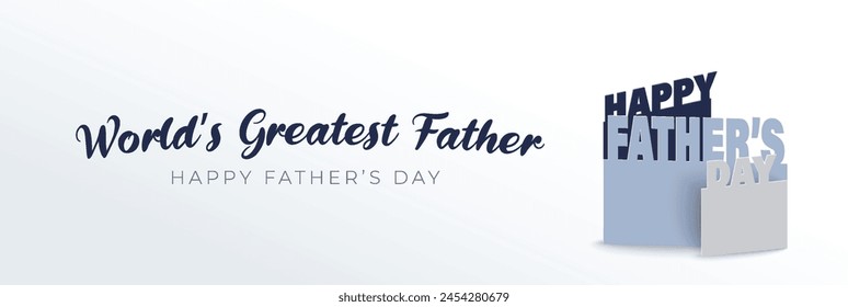 Happy Father’s Day Calligraphy greeting card. Vector illustration.