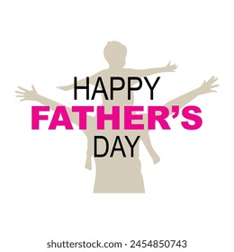 Happy Father’s Day Calligraphy greeting card, LOGO, template Vector illustration. Happy fathers day for all dad in the world vector art.