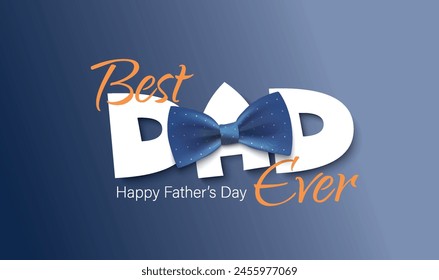 Happy Father’s Day Calligraphy greeting card. Vector illustration.