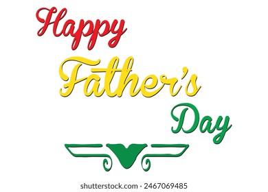 Happy Father’s Day Calligraphy greeting card. Vector illustration.