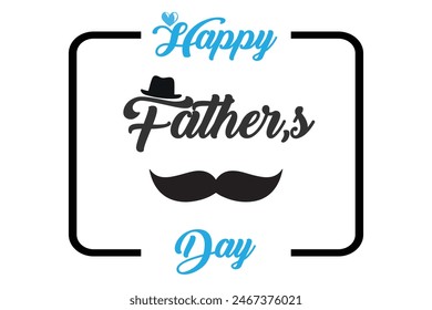 Happy Father’s Day Calligraphy greeting card. Vector illustration. Eps10. 