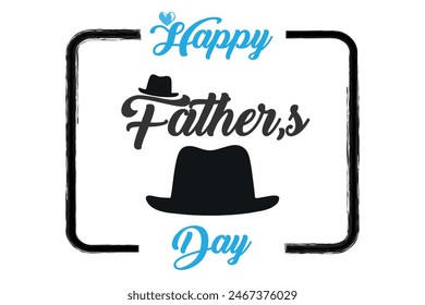 Happy Father’s Day Calligraphy greeting card. Vector illustration. Eps10. 