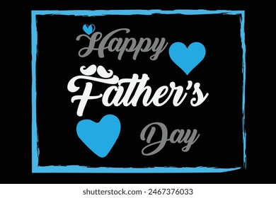 Happy Father’s Day Calligraphy greeting card. Vector illustration. Eps10. 