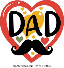 Happy Father’s Day Calligraphy greeting card. Vector illustration.