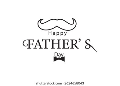 Happy Father’s Day Calligraphy greeting card. Vector illustration. happy fathers day card. eps10