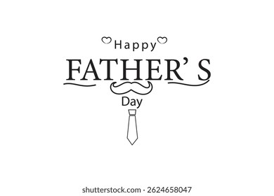 Happy Father’s Day Calligraphy greeting card. Vector illustration. happy fathers day card. eps10