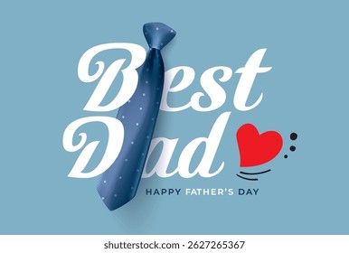 Happy Father’s Day Calligraphy greeting card. Father and child love. The child holds his father's hand. Vector background for banner, poster, illustration.