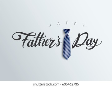 Happy Father’s Day Calligraphy greeting card. Vector illustration.