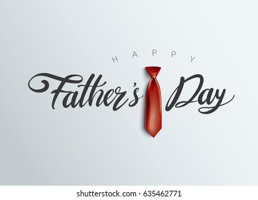 Happy Father’s Day Calligraphy greeting card. Vector illustration.