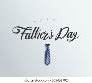 Happy Father’s Day Calligraphy greeting card. Vector illustration.