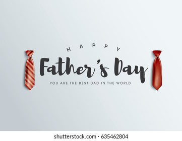 Happy Father’s Day Calligraphy greeting card. Vector illustration.