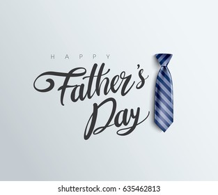 Happy Father’s Day Calligraphy greeting card. Vector illustration.