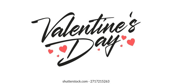 Happy Valentine’s Day Calligraphy Lettering Romantic Design