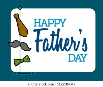 Happy Father’s Day card. Vector illustration.