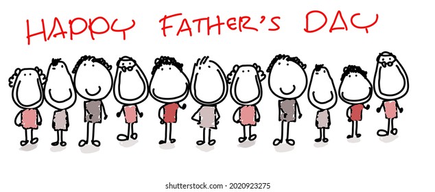 Happy Father’s Day cartoon illustration graphic art 