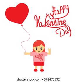 Happy valentine’s day cartoon vector illustration of valentine’s day 