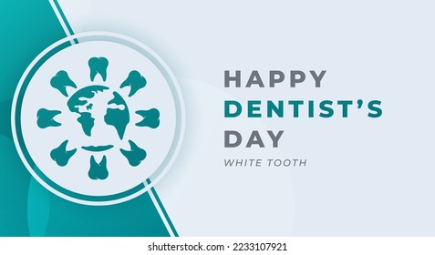 Happy Dentist’s Day Celebration Vector Design Illustration. Template for Background, Poster, Banner, Advertising, Greeting Card or Print Design Element