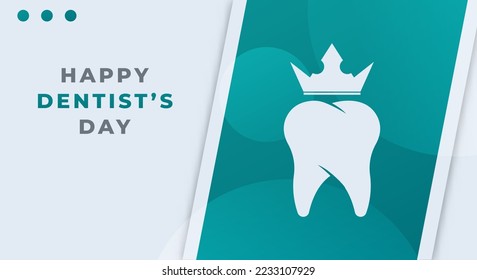 Happy Dentist’s Day Celebration Vector Design Illustration. Template for Background, Poster, Banner, Advertising, Greeting Card or Print Design Element