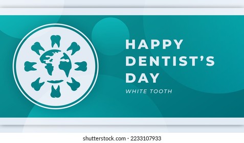 Happy Dentist's Day Celebration Vector Design Illustration. Plantilla para fondo, cartel, cartel, publicidad, tarjeta de felicitación o elemento de diseño impreso