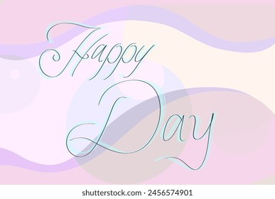 happy day with a colorful wavy gradient pattern background