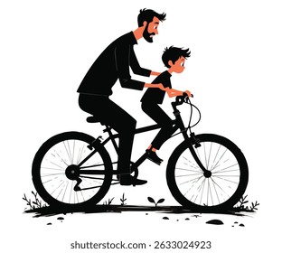 Happy Father’s Day Concept – Dad Carrying Child on Shoulder