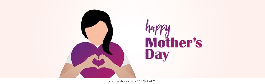 Happy Mother’s Day concept. Love you mom 3d love shape typo concept of international mother's day.