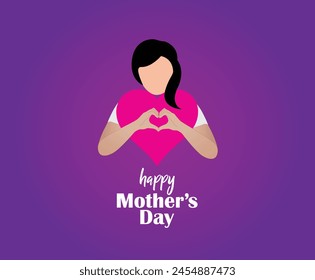 Happy Mother’s Day concept. Love you mom 3d love shape typo concept of international mother's day.