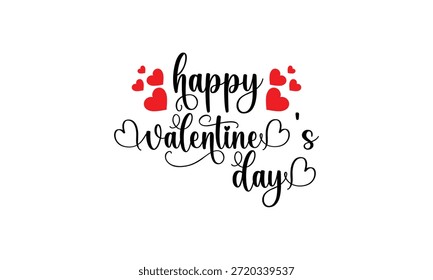 Texto decorativo del día de San Valentín feliz en estilo rosado romántico, perfecto para tarjetas de felicitación, citas de amor, carteles, publicaciones en redes sociales, diseños de regalos y gráficos de marketing del día de San Valentín.