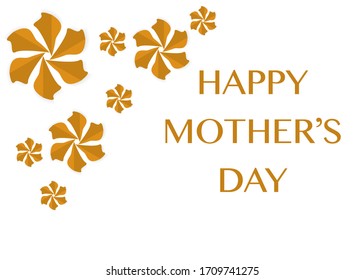 Happy Mother’s day design greeting card. Vector illustration good for the mom holiday,poster,banner,invitation,postcard,wallpaper,background, brochure.Decorated with flowers,sun,clouds.Paper style