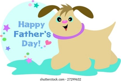 Happy Father’s Day Dog Vector