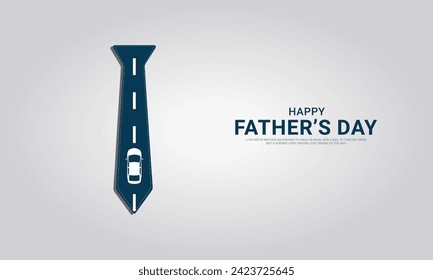 Happy Father’s Day, Father's Day creative design for social media banner, poster, 3D Illustration