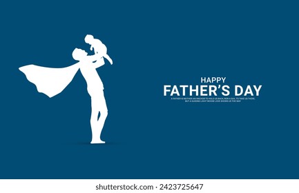 Happy Father’s Day, Father's Day creative design for social media banner, poster, 3D Illustration