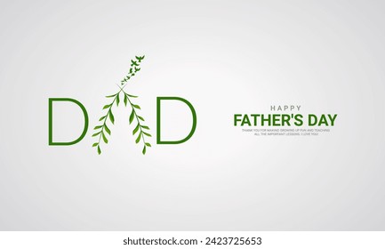 Happy Father’s Day, Father's Day creative design for social media banner, poster, 3D Illustration