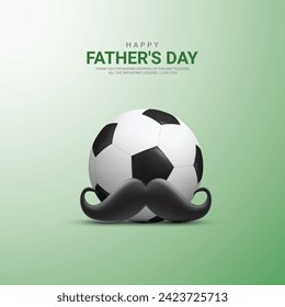 Happy Father’s Day, Father's Day creative design for social media banner, poster, 3D Illustration