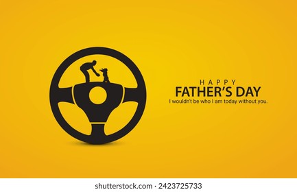 Happy Father’s Day, Father's Day creative design for social media banner, poster, 3D Illustration